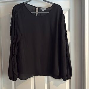 Black chiffon blouse